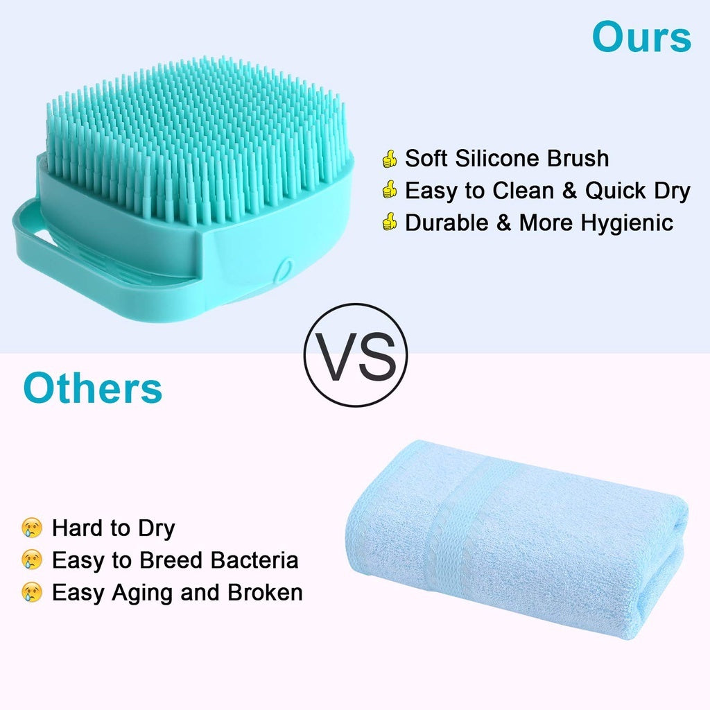 Premium Soft Silicone Bath Massage Brush - Exfoliating & Relaxing Body Scrubber for Shower & Spa - Gentle Skin Care for Men & Women - Perfect for Back, Feet & Full Body Cleansing