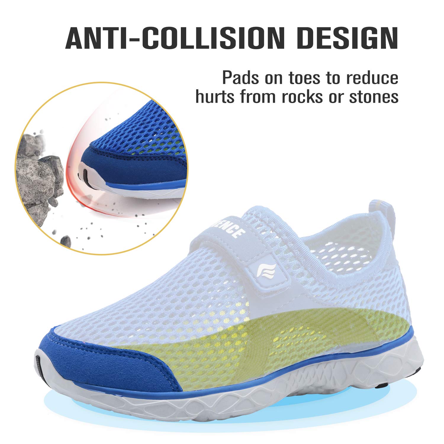 CIOR Kids Water Shoes - Lightweight Swim Sneakers for Toddler & Big Kid - Beach & Pool Sports