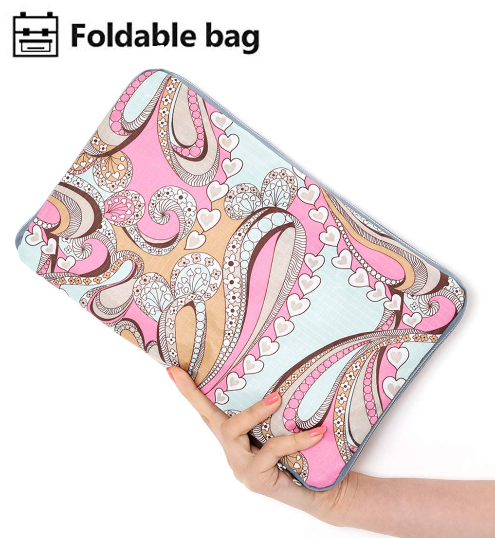 Foldable Large Travel Duffle Bag for Women - Waterproof Weekender Carryon Overnight Bag with Cute Design | Perfect for Gym, Beach Trips & Weekend Getaways
