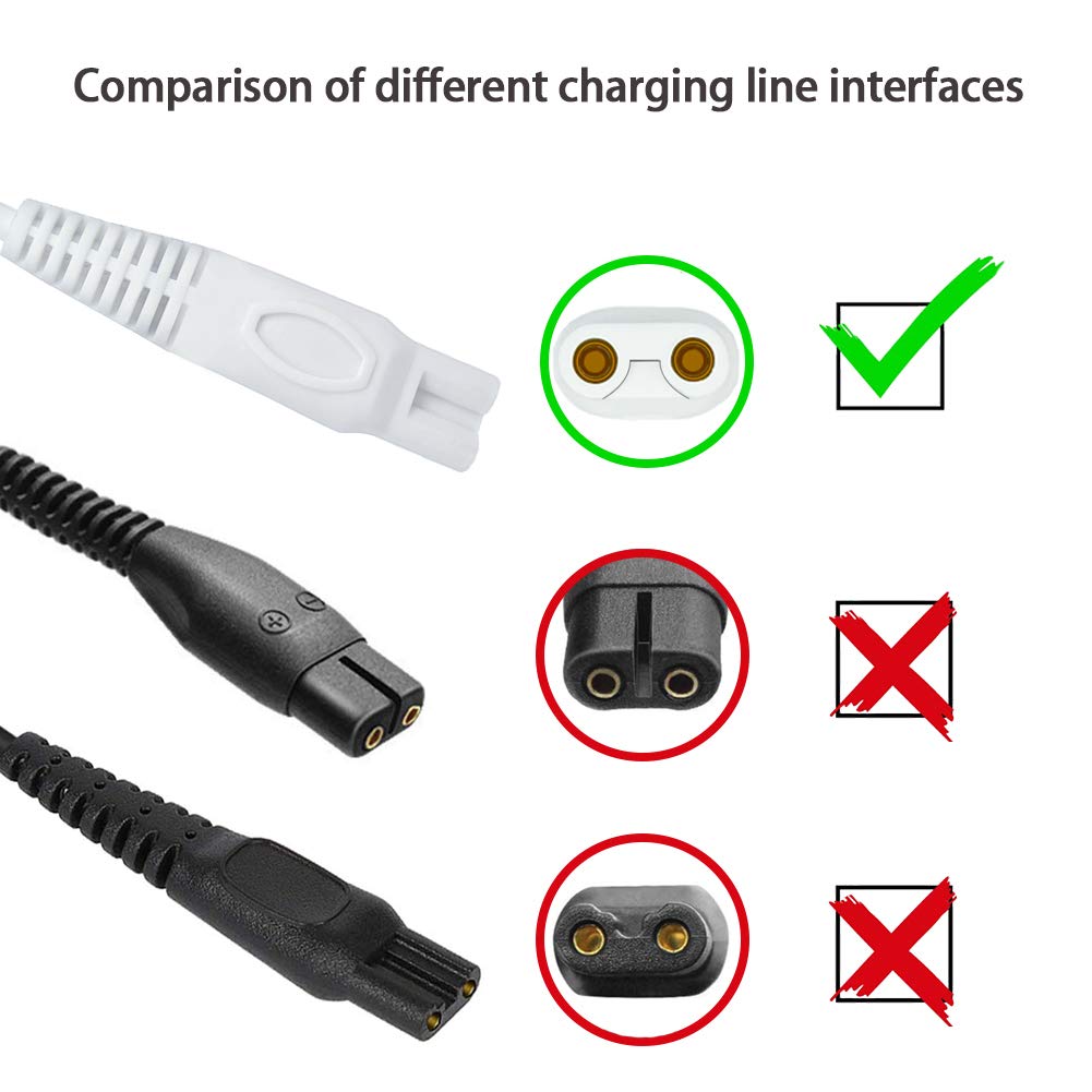 Replacement USB Charger for Finishing Touch Flawless Legs & Body Rechargeable Women's Shaver - 5V Power Cord for Ladies Trimmer - Perfect for Travel, Home & Salon Use