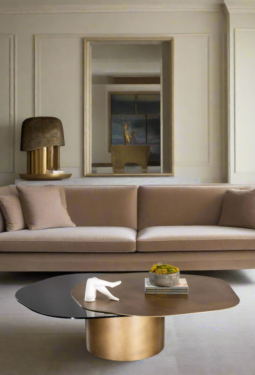 Modern Irregular Kaylee Coffee Table - Mid-Century Style Wooden Living Room Furniture for Small Spaces - Perfect for Apartments, Dorms & Cozy Homes