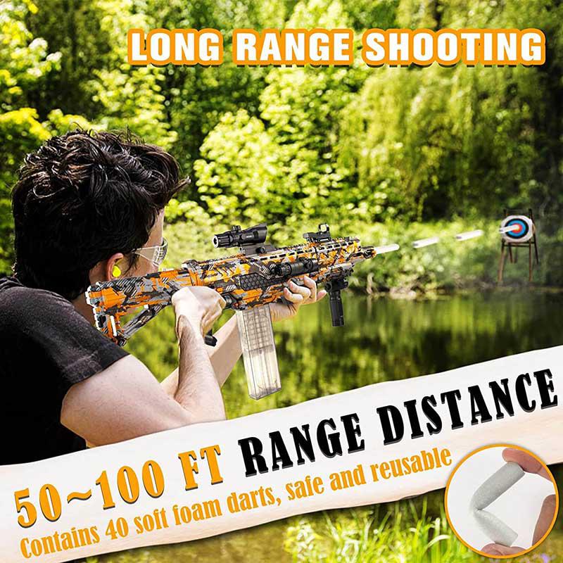 High-Speed V6 Dart Blaster Toy - Rapid Fire Foam Dart Gun for Outdoor & Indoor Nerf Battles, Team Games & Target Practice