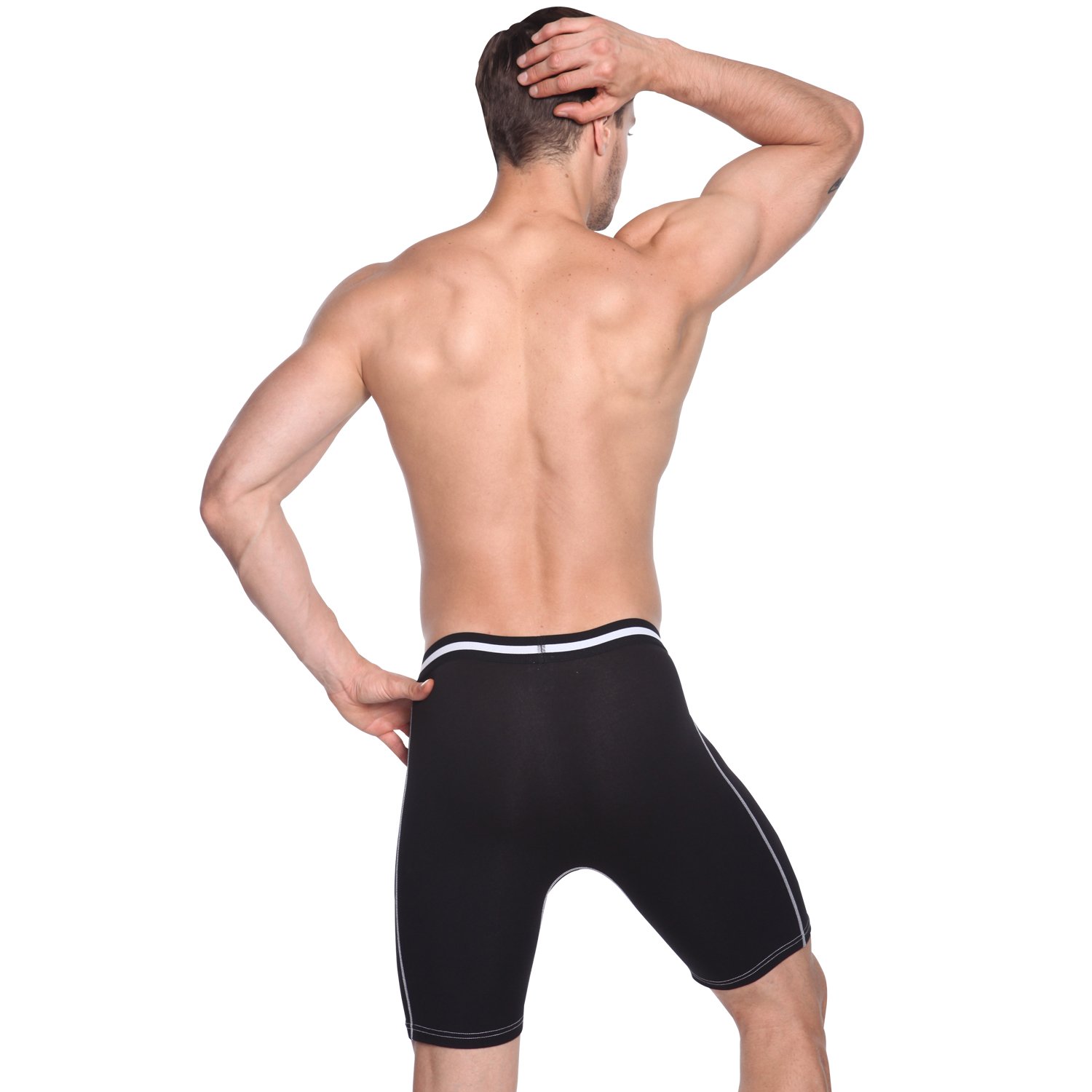 Premium Azuki Men's Underwear - Soft Long Leg Boxer Briefs for Comfort & Support - Perfect for Workout, Travel & Everyday Wear