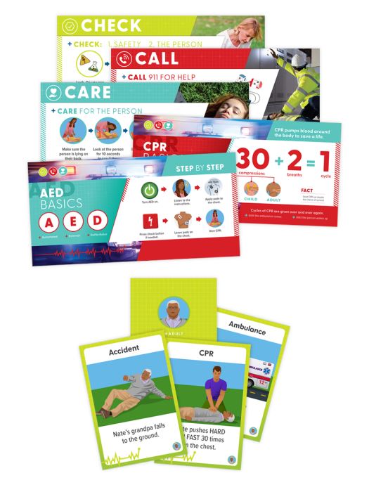 CPR + AED Basics Training Kit - Learn Life-Saving Skills for Home, Workplace & Emergency Situations | First Aid Certification Course Materials