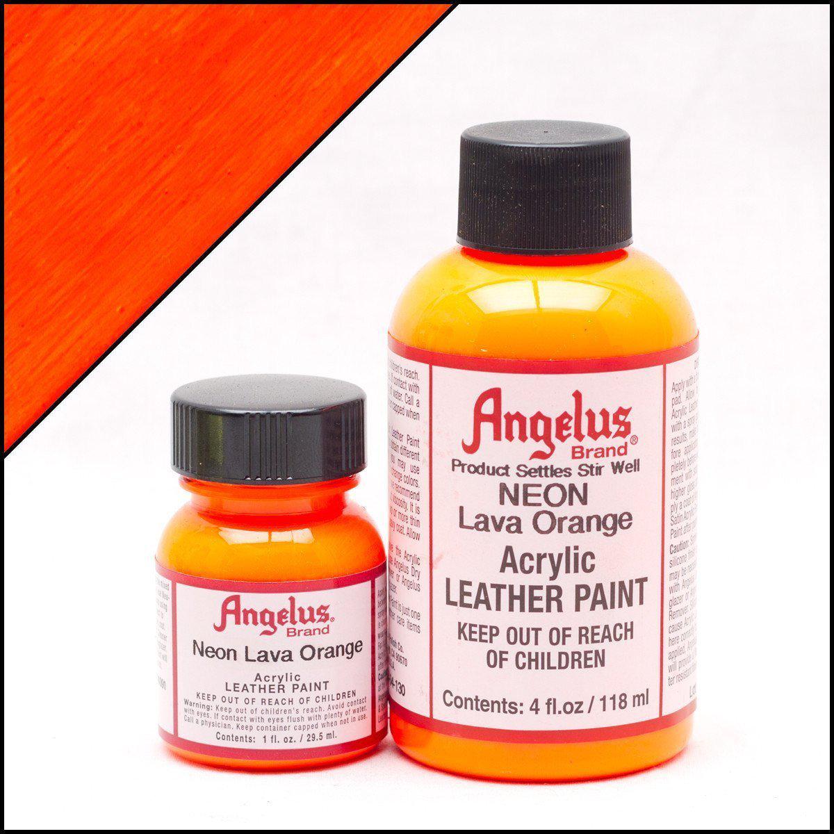 Angelus Lava Orange Neon Leather Paint - High-Quality for Shoes, Bags & DIY Projects - Perfect for Customizing & Restoring Leather Goods
