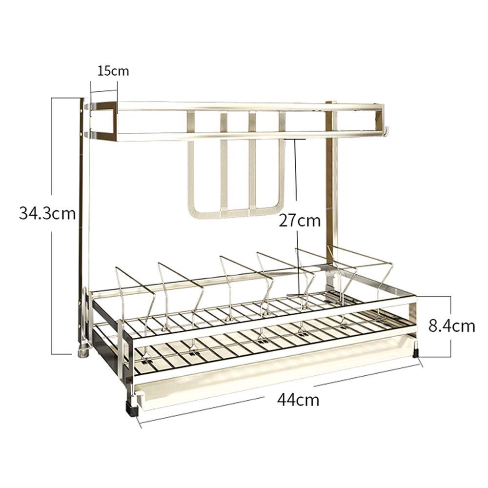Multi-Functional 304 Stainless Steel Kitchen Rack - Countertop Drain Rack, Knife Holder, Pot & Cutting Board Organizer - Perfect for Small Spaces & Clutter-Free Cooking