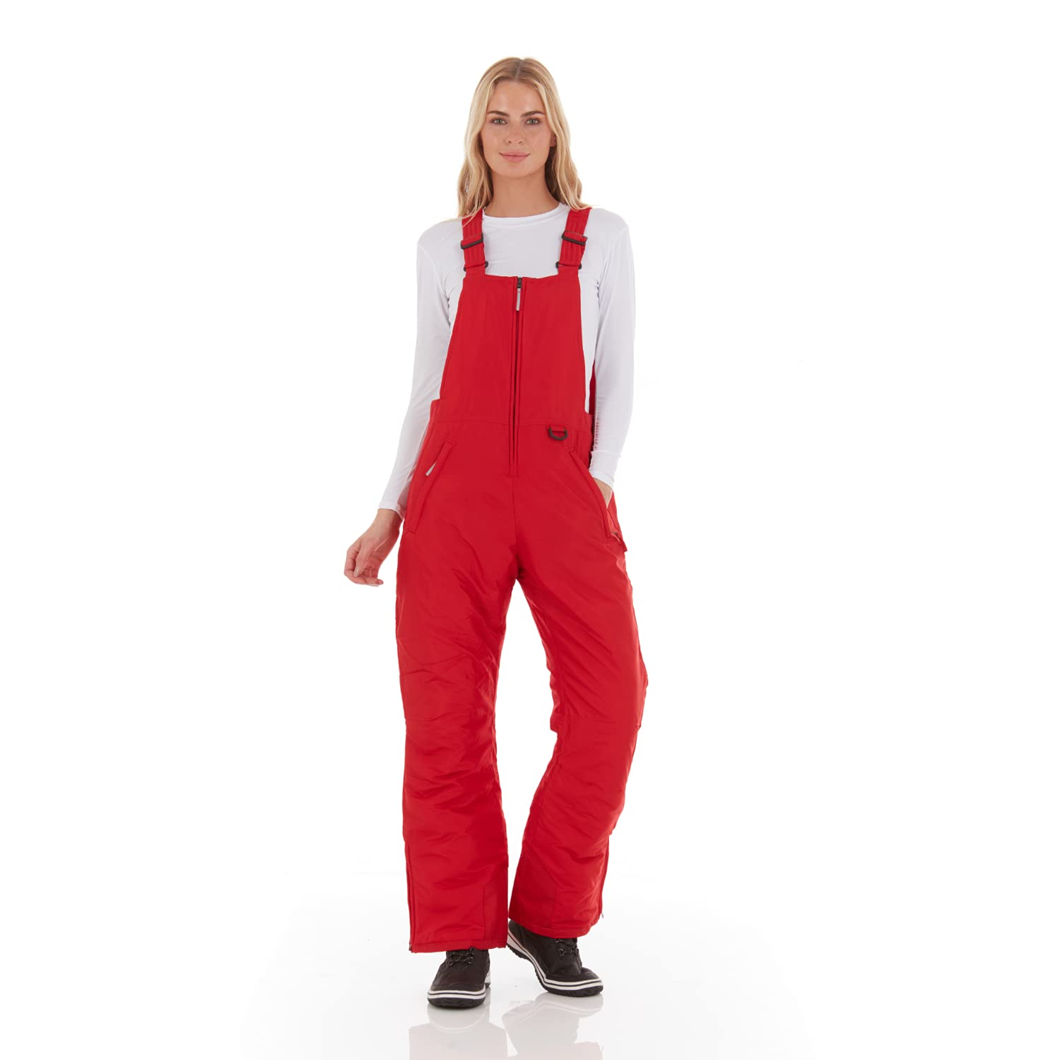 Arctic Quest Women's Insulated Waterproof Snow Bibs - Water Resistant Ski Pants for Snowboarding & Winter Sports | Warm Overalls for Cold Weather Adventures