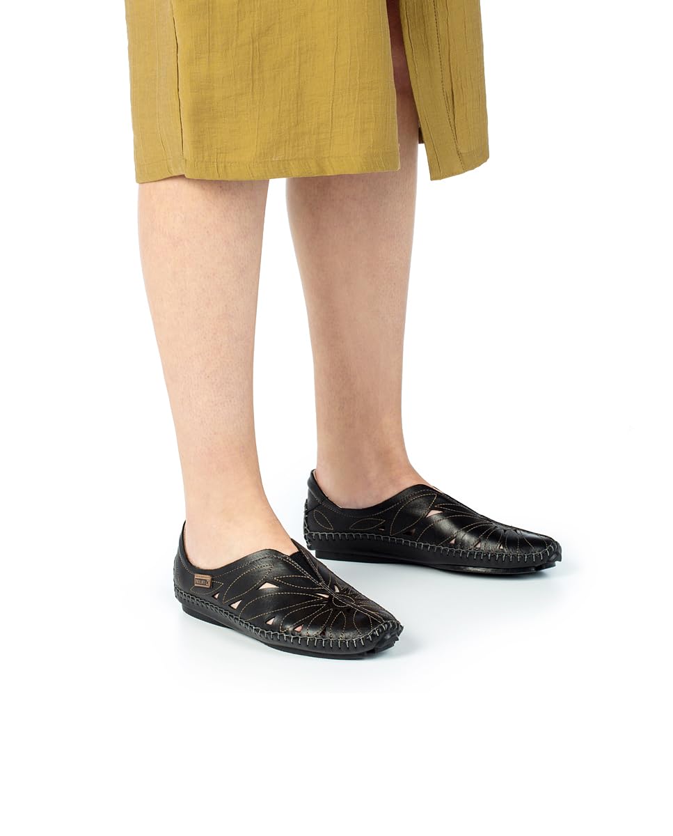 PIKOLINOS Women's Leather Loafers Jerez - Black Comfortable Slip-On Shoes for Work, Office & Casual Wear