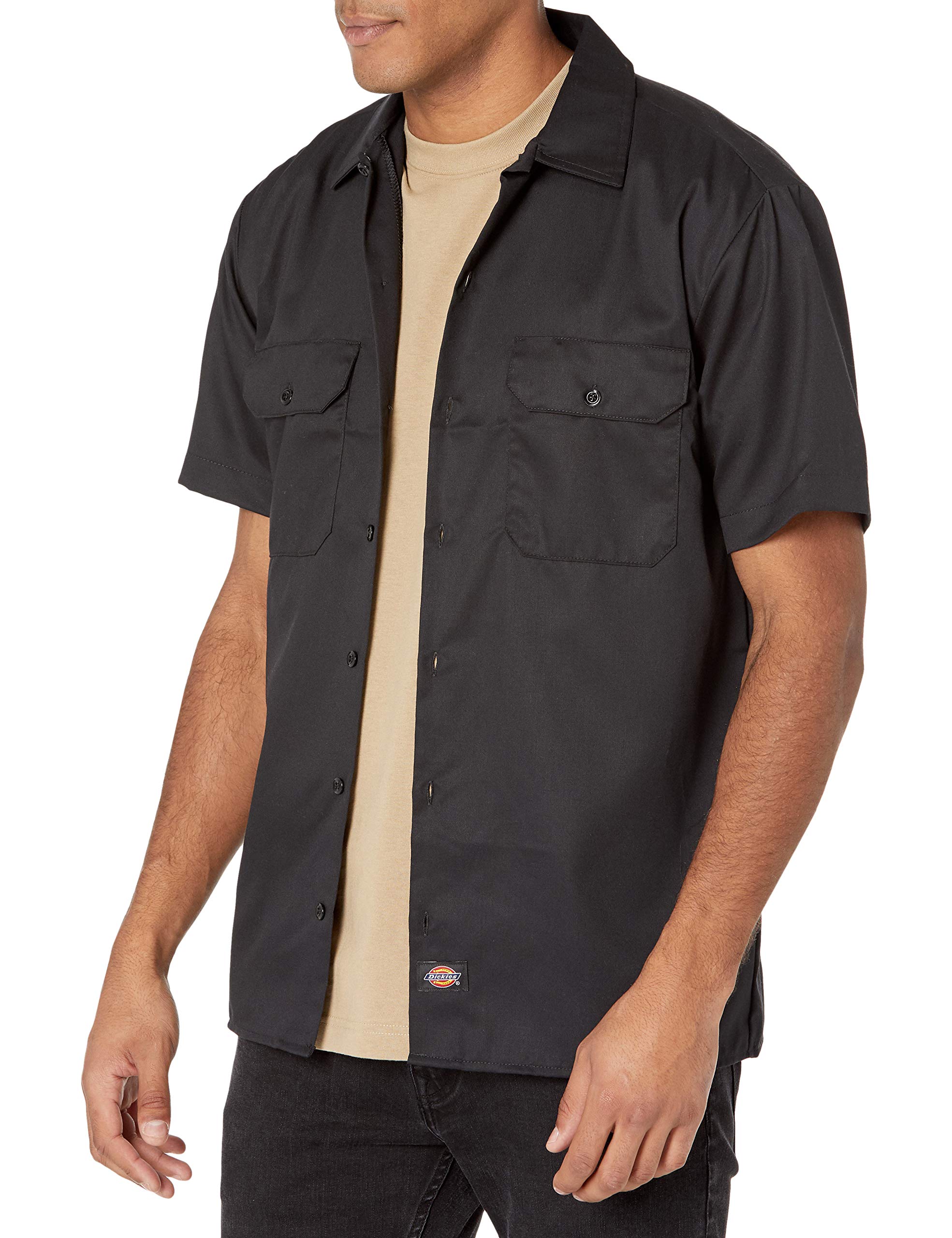 Dickies Men's Flex Relaxed Fit Short Sleeve Work Shirt - Durable & Comfortable for Construction, Landscaping & Outdoor Jobs