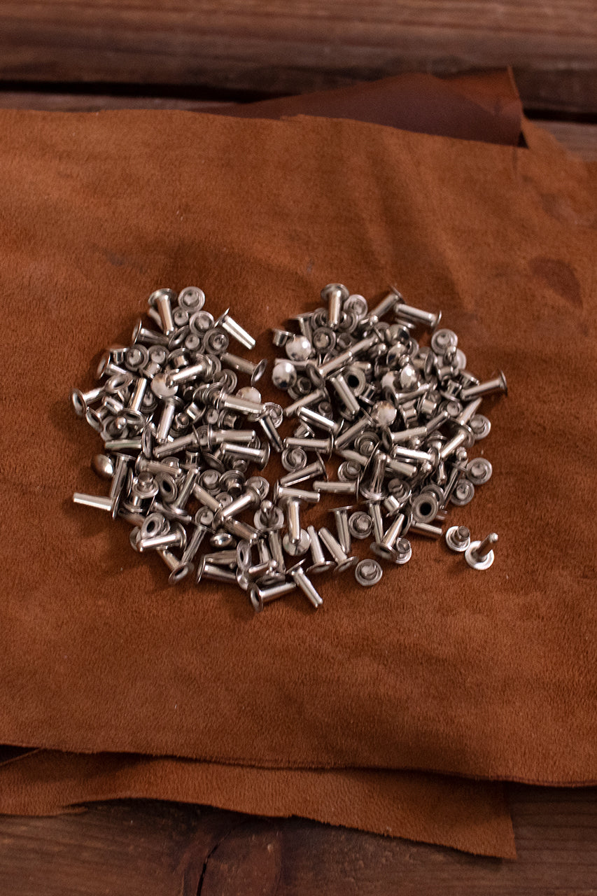 Hollow Rivet KØ7.0 x L11.5mm Iron/Nickel - Heavy Duty Fasteners for Metal Fabrication, Automotive & DIY Projects