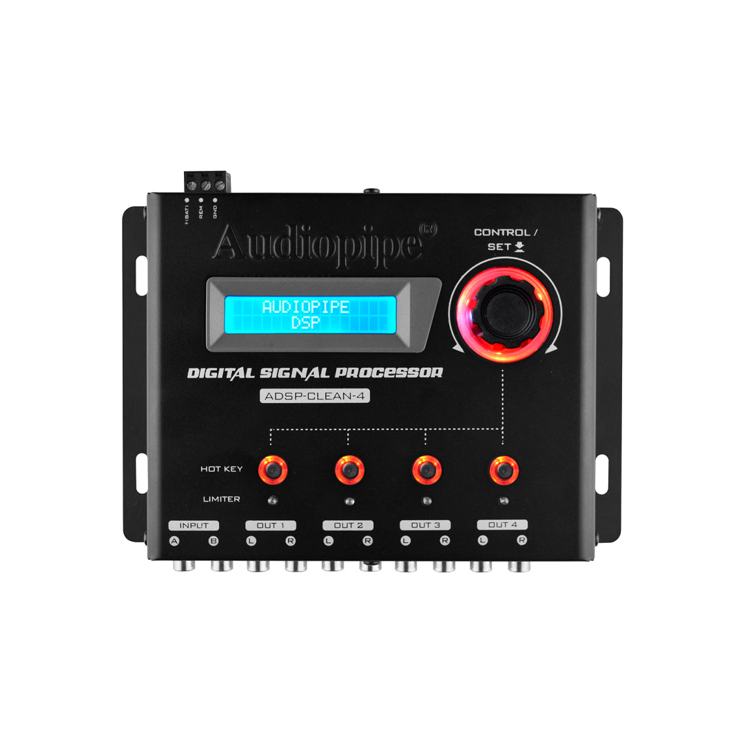 ADSP CLEAN 4 In / 4 Out Digital Audio Signal Processor for Car Audio Systems & Home Theater Setups