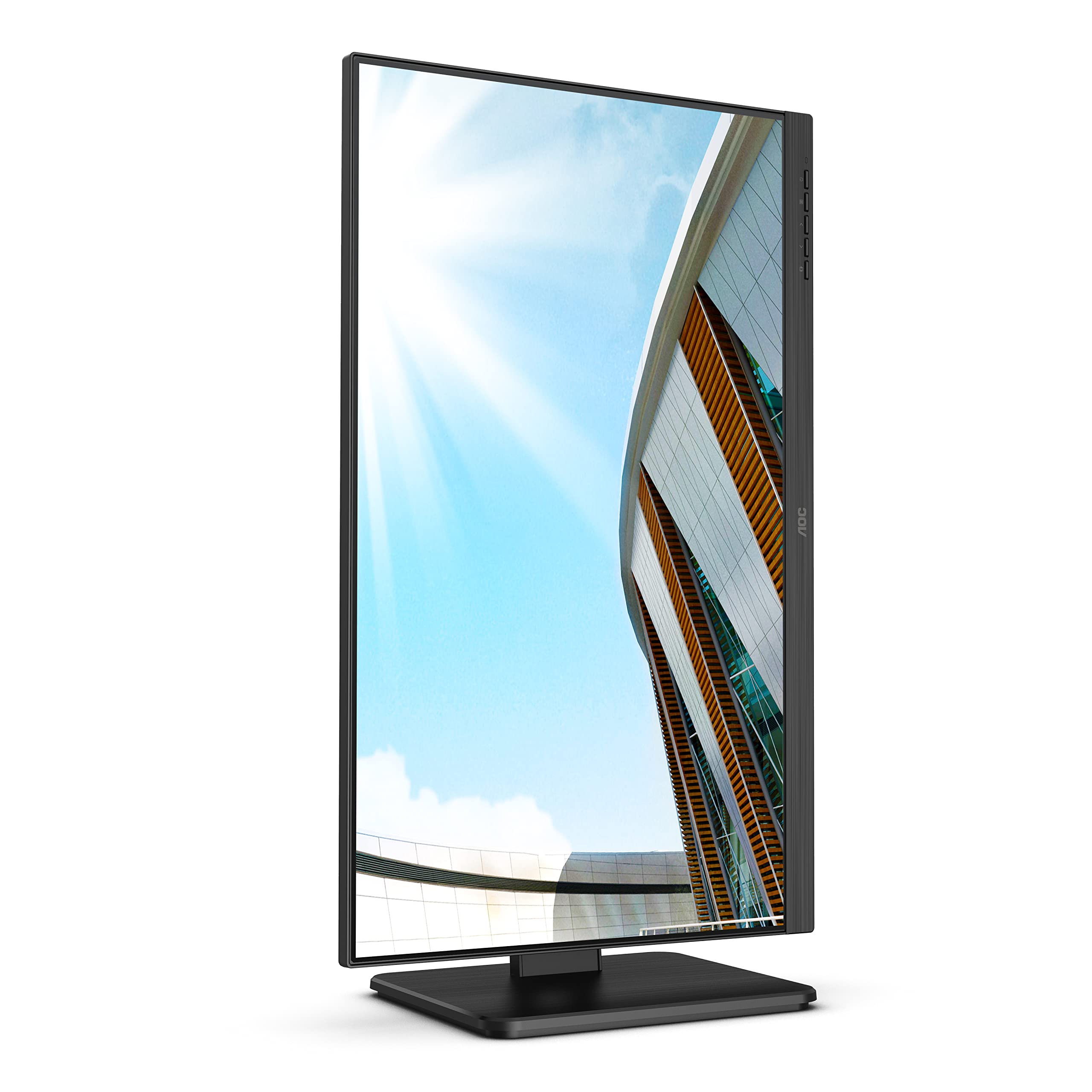 AOC 24P2C 24 Inch USB-C Monitor with Adjustable Height - Full HD 1920x1080, 75Hz, HDMI, DisplayPort, USB Hub - Ideal for Home Office, Gaming & Productivity (Black)