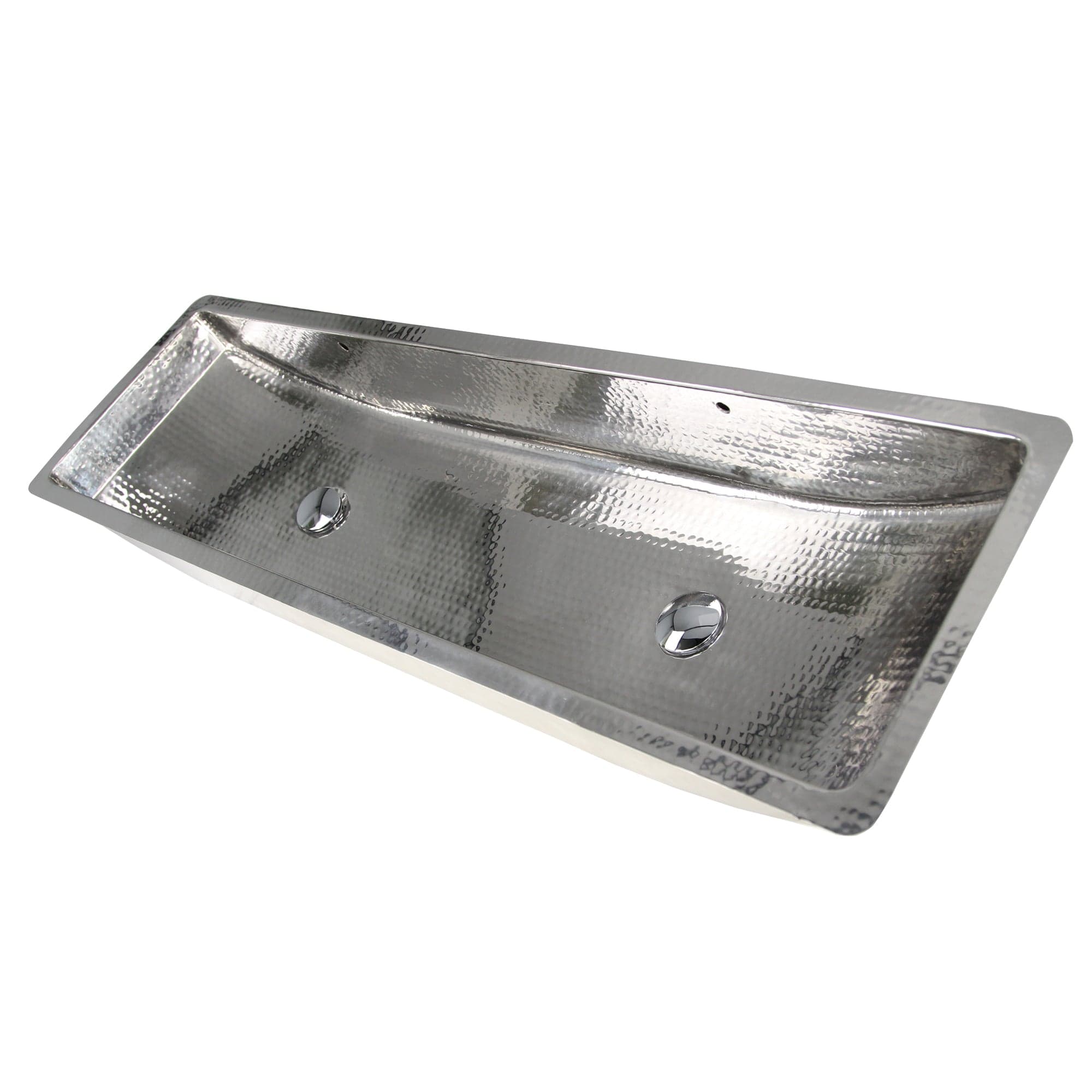 Stainless Steel Double Basin Undermount Bathroom Sink with Overflow - Nantucket TRS48 OF - Perfect for Modern Bathrooms, Powder Rooms & Guest Baths