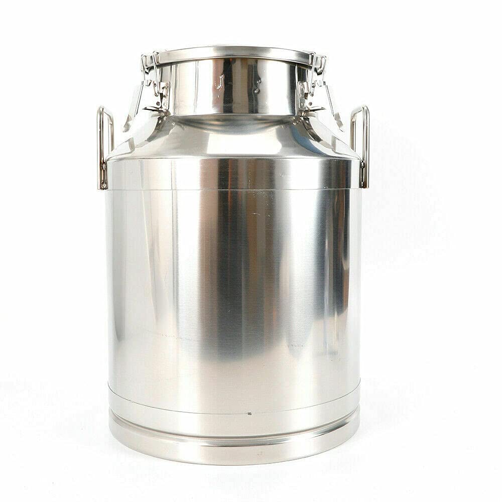 DNYSYSJ 50L (13.25 Gallon) 304 Stainless Steel Sealed Milk Can & Wine Pail - Food Grade Liquid Storage Container for Dairy, Brewing, Fermentation - Ideal for Farm, Winery, Home Kitchen Use