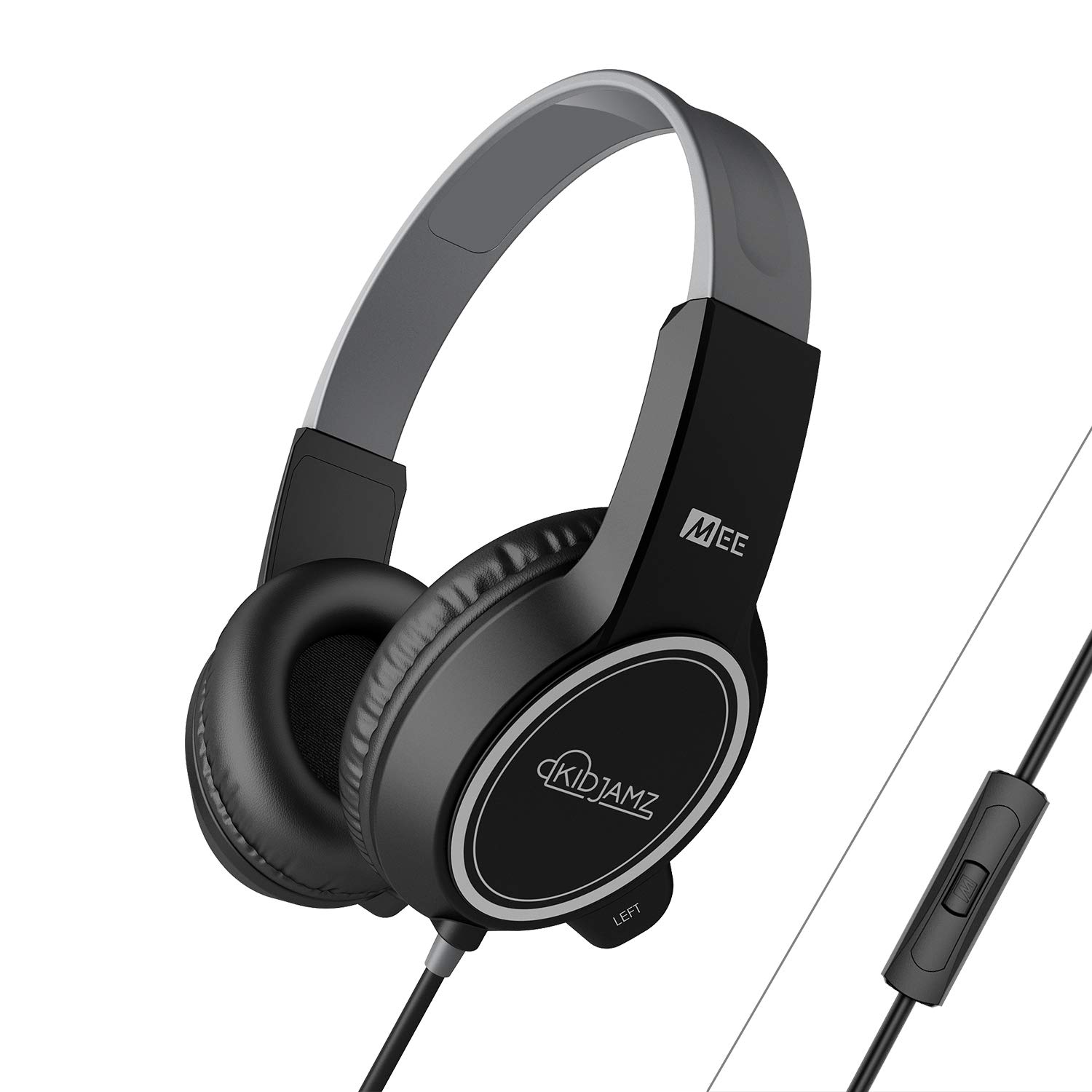 **MEE audio KidJamz 3 Kids Safe Listening Headphones with Volume Limiter & Built-in Mic - Adjustable On-Ear Headset with 3.5mm Jack & Tangle-Free Cord - Perfect for Online Learning, School, Travel, and Tablet Use**