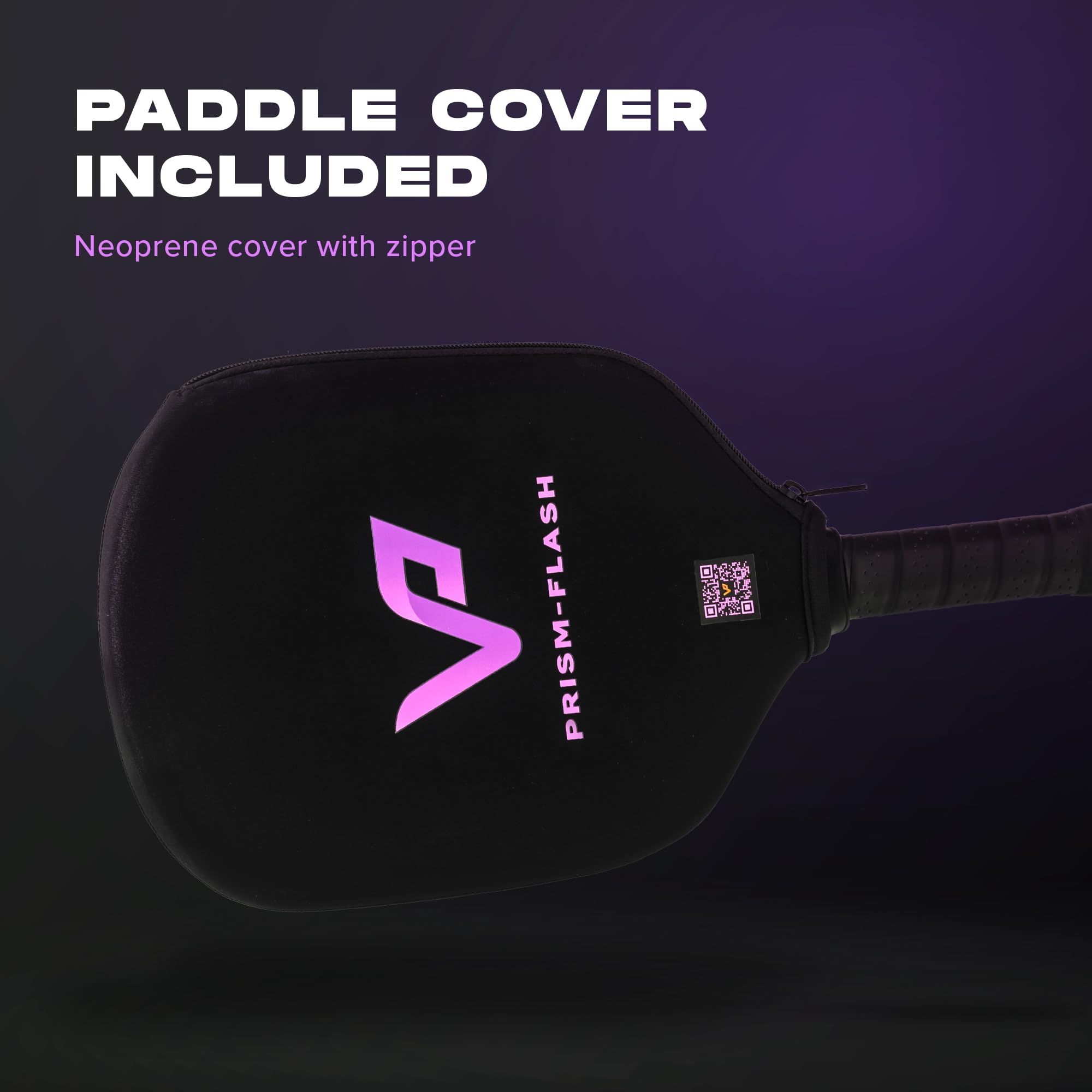 Vatic Pro Prism Carbon Fiber 16mm Pickleball Paddle - Lightweight Foam Injected Walls for Power & Control - Includes Paddle Cover - Perfect for Tournament Play & Outdoor Games