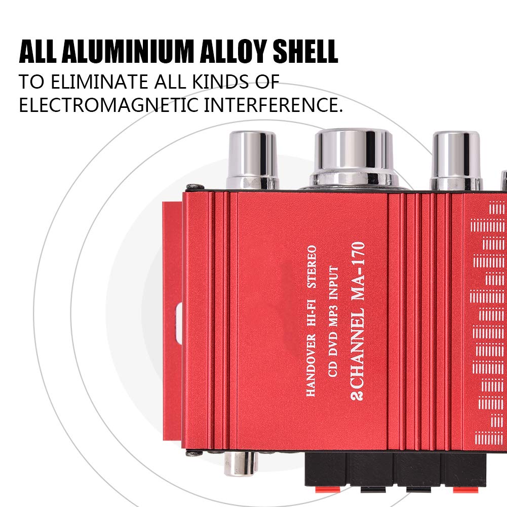 Zerone Mini Power Amplifier for Speakers - Easy Adjustable Gain & Simple Wiring, Single Input DIY Audio Amp for Home Theater, Studio, and Car Audio Systems