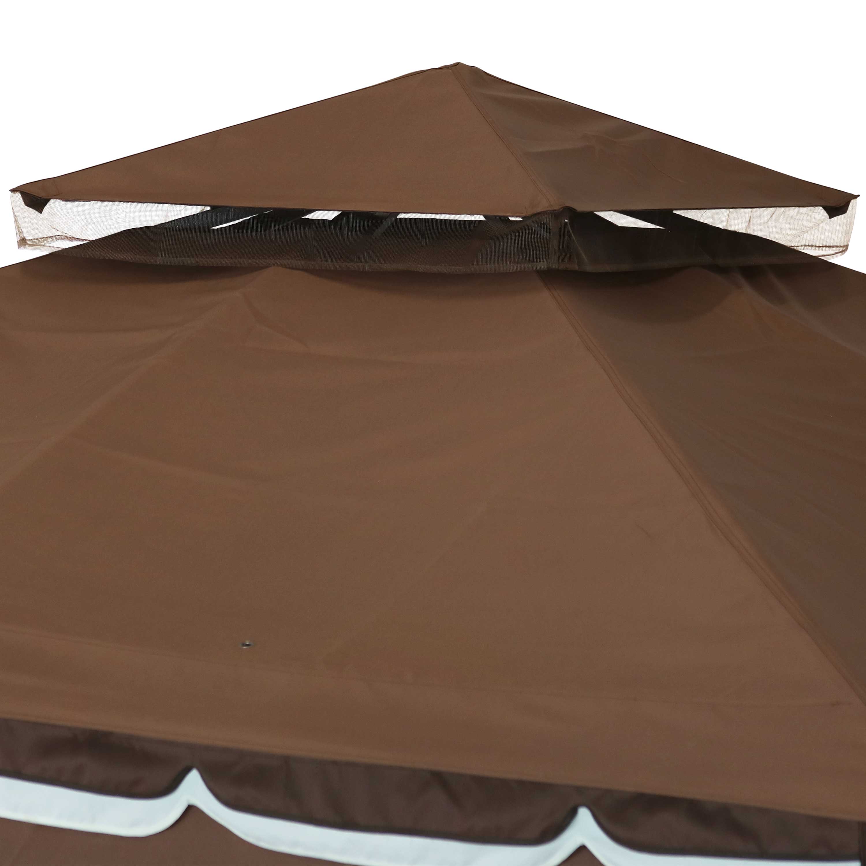 10' x 10' Sunnydaze Outdoor Gazebo with Mesh Screens & Privacy Walls - Perfect for Backyard, Patio, Garden Parties and Outdoor Relaxation