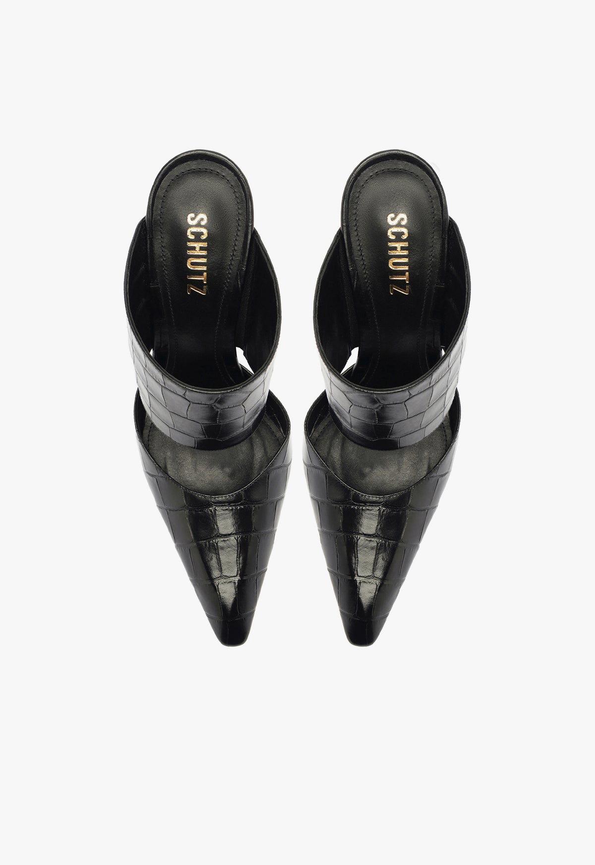 Ciara Crocodile Embossed Leather Pump High Heel Shoes for Women - 2.4 Inch Heel Height (S2199700070002) - Perfect for Office, Parties & Special Occasions