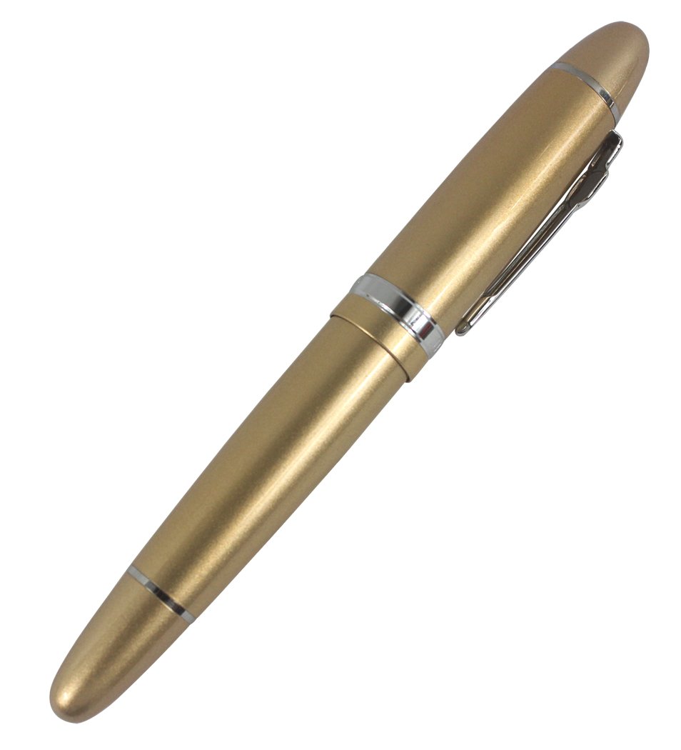 3-Pack Jinhao 159 Premium Rollerball Pens - Smooth Writing Big Barrel Pen Set in Black, Black & Gold, Gold | Includes Transparent Case | Perfect for Office, School & Gift Giving