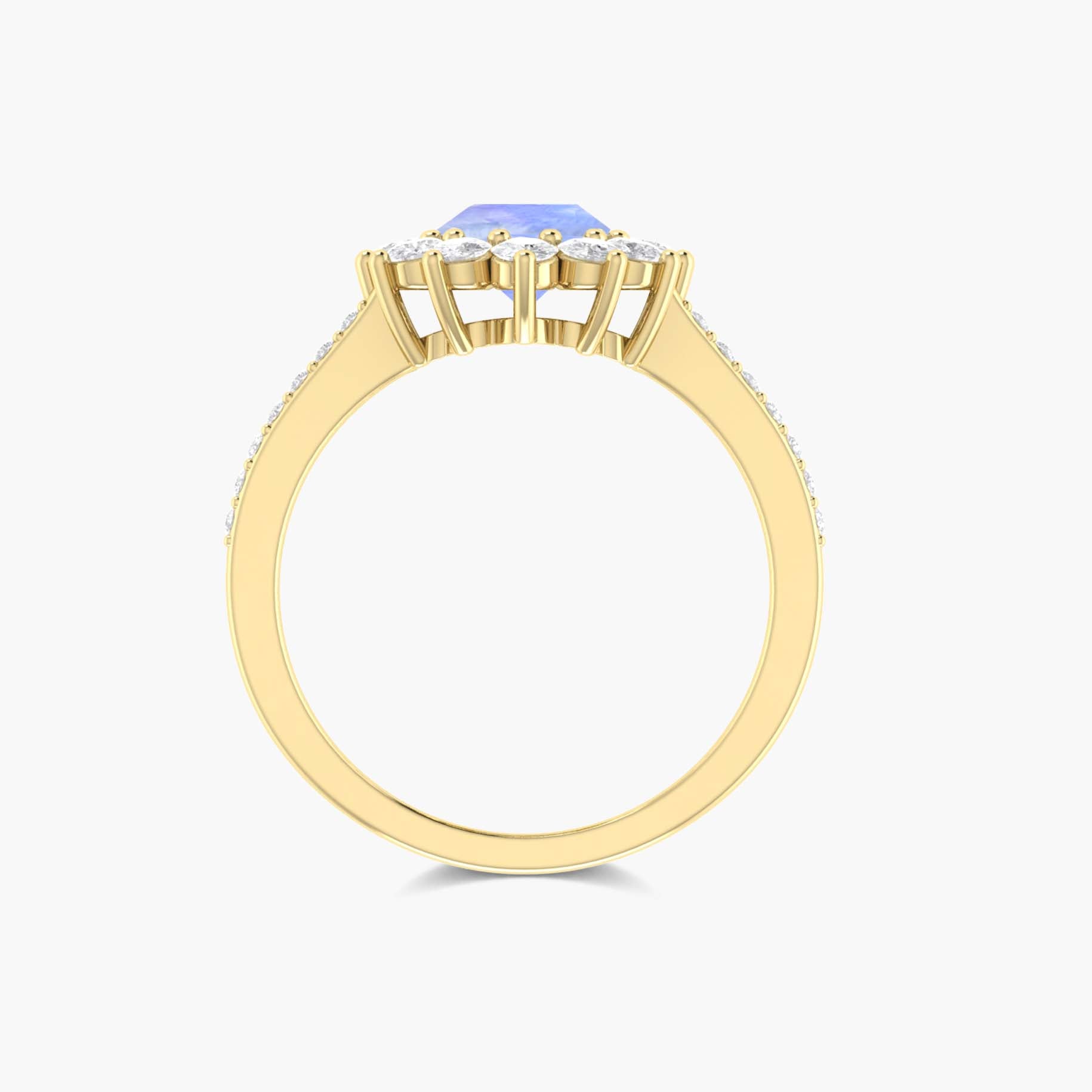 Stunning White Rainbow Moonstone Gold Wedding Ring for Women – Elegant Bridal Jewelry for Engagement, Anniversary & Special Occasions