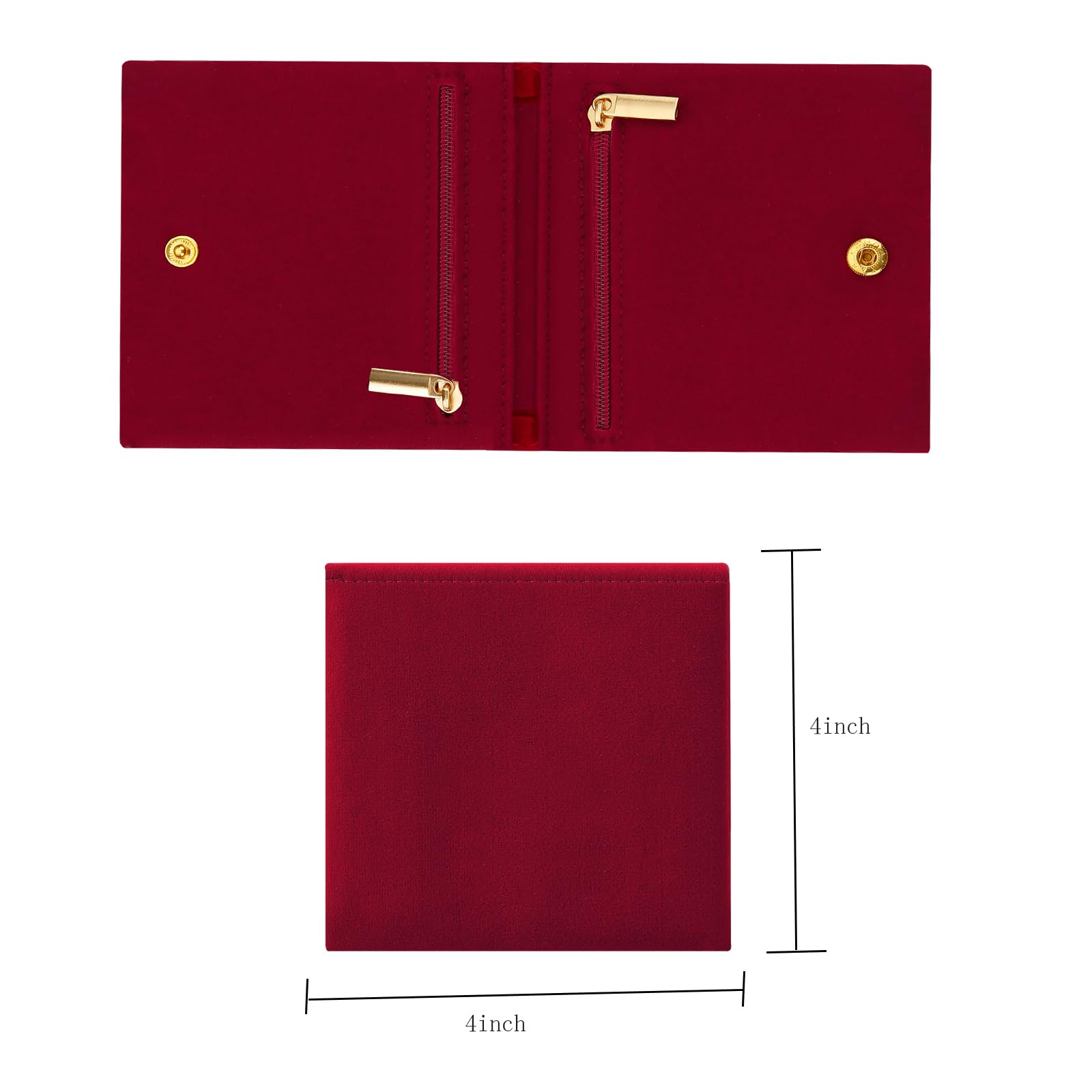 3-Piece Small Jewelry Organizer Bags with Zipper - 4