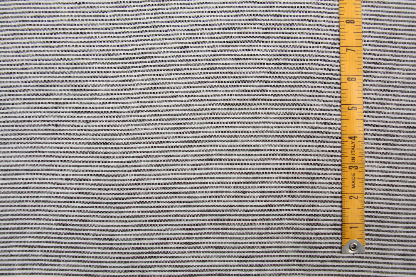Premium Black Night Stripe Linen Fabric - Soft & Durable for Clothing, Curtains & Home Decor | Perfect for DIY Sewing Projects & Elegant Interior Design