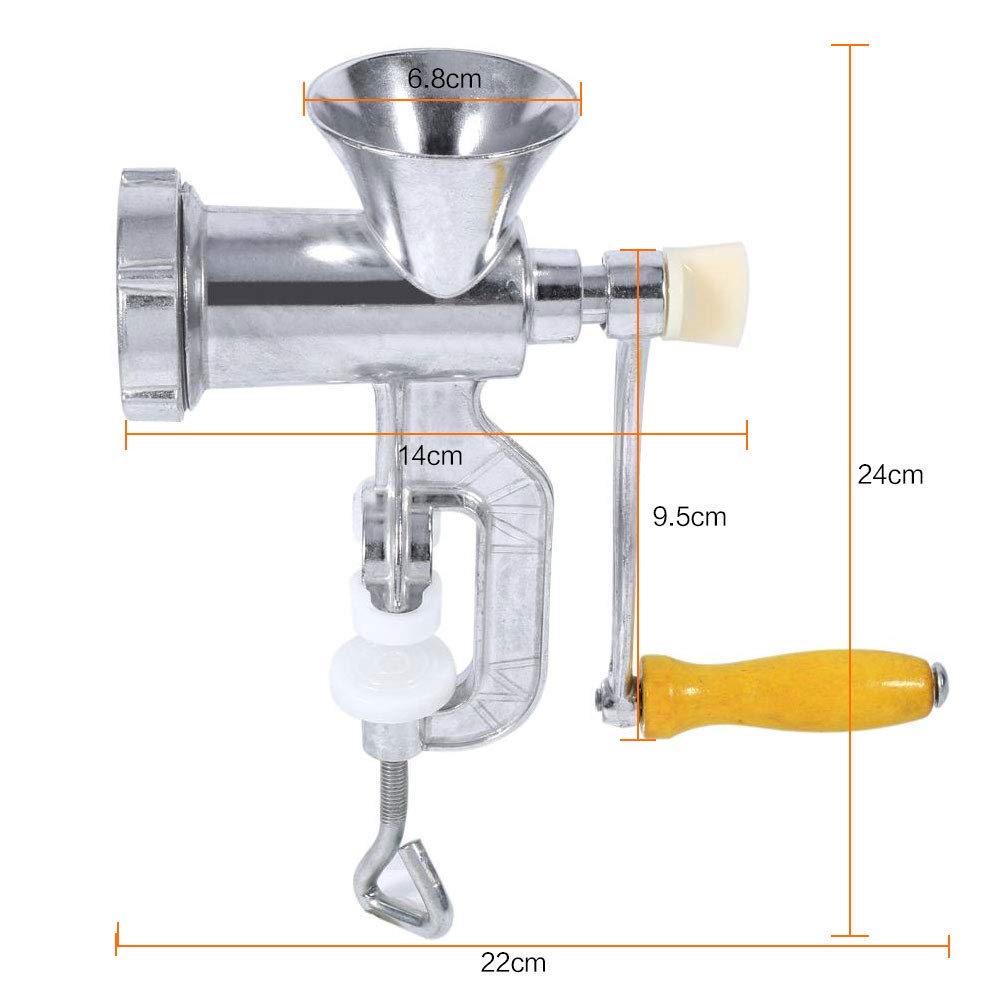 Premium Manual Meat Grinder - Heavy Duty Aluminum Alloy Hand Crank Sausage Stuffer & Beef Mincer - Perfect for Home Kitchen, Camping, and Sausage Making Accessories