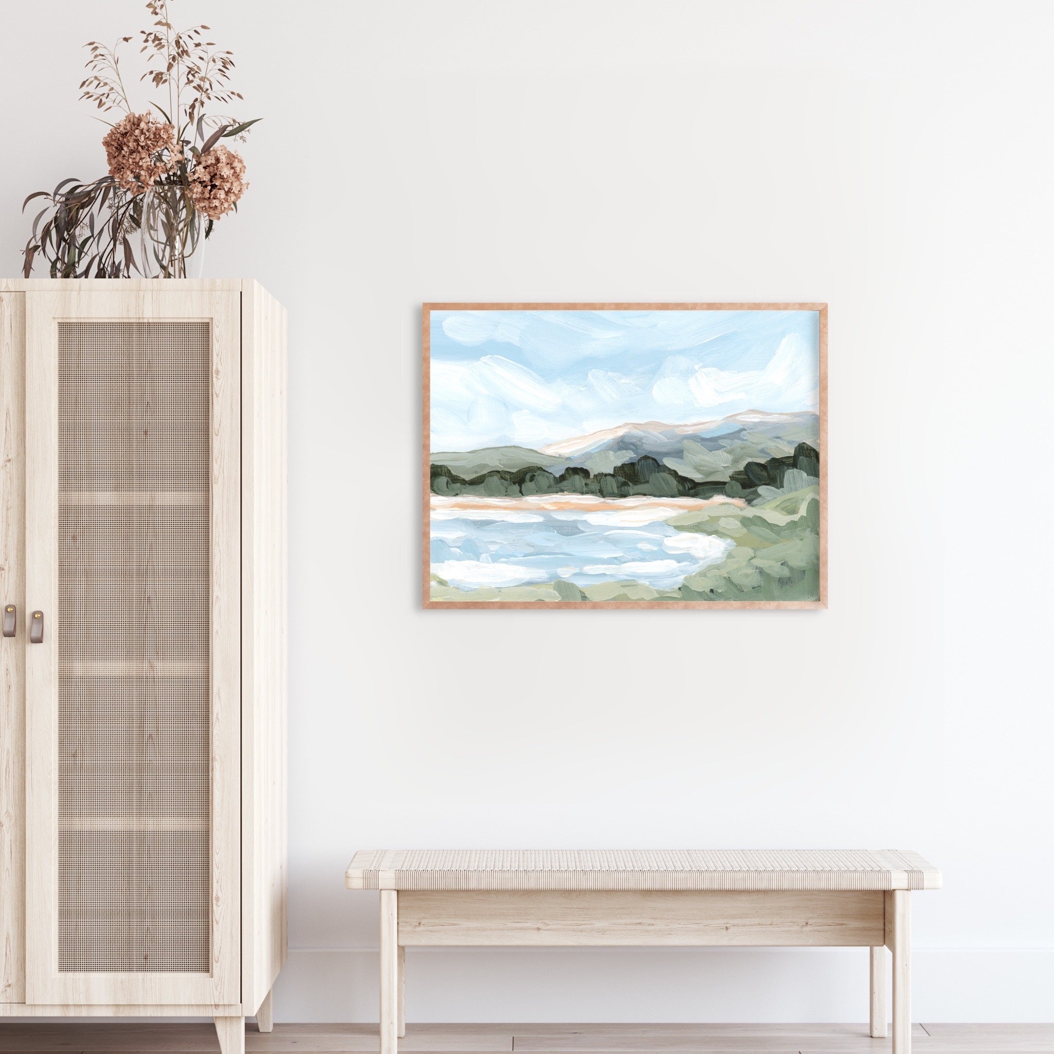 Catamount Reservoir II Art Print - Stunning Landscape Wall Decor for Home & Office - Perfect for Living Room, Bedroom, or Office Space