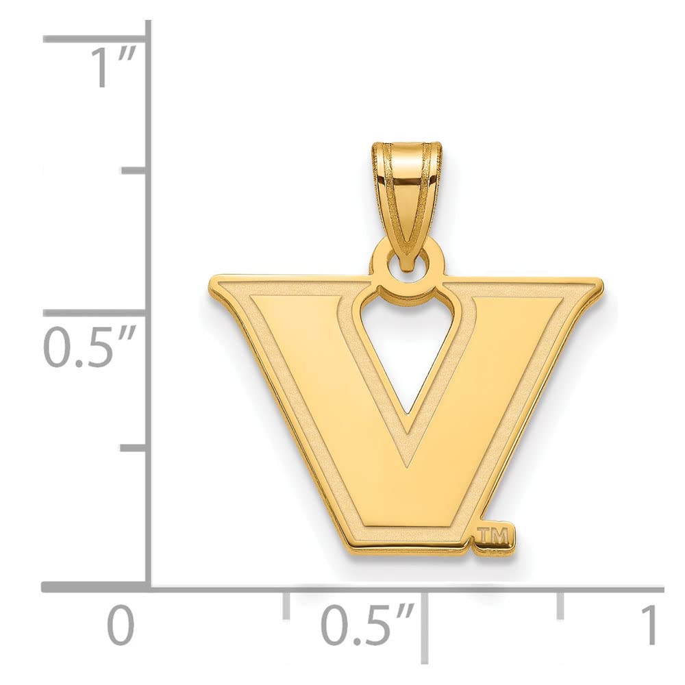 14k Yellow Gold Vanderbilt Small 1/2 Inch Pendant - Elegant Necklace Charm for Women, Perfect for Daily Wear, Gifts & Special Occasions