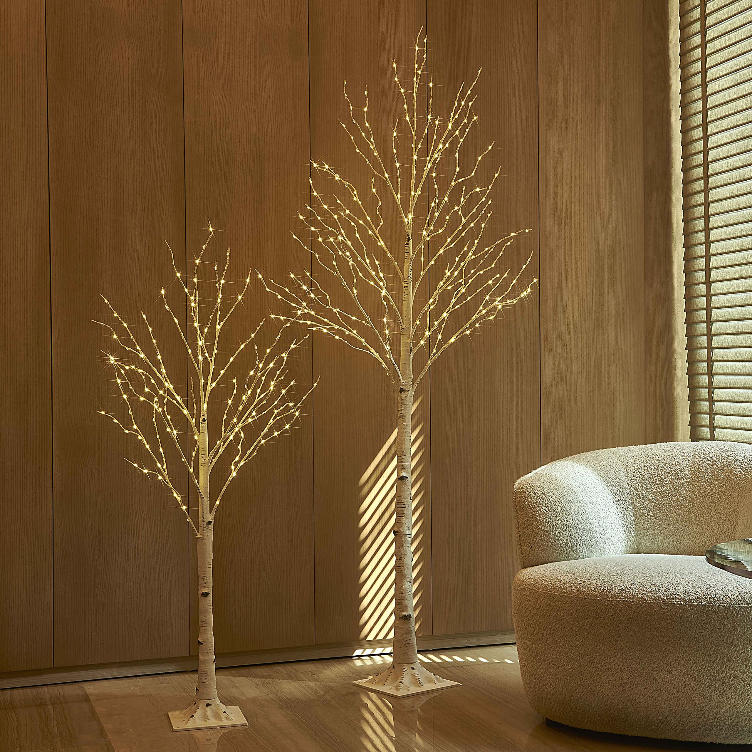 BAOLITVINE 6FT Lighted Birch Tree with 330 Fairy Lights - Indoor/Outdoor Plug-in White Tree for Christmas, Easter, Home & Room Decor | Perfect for Holiday Parties, Weddings, and Seasonal Displays