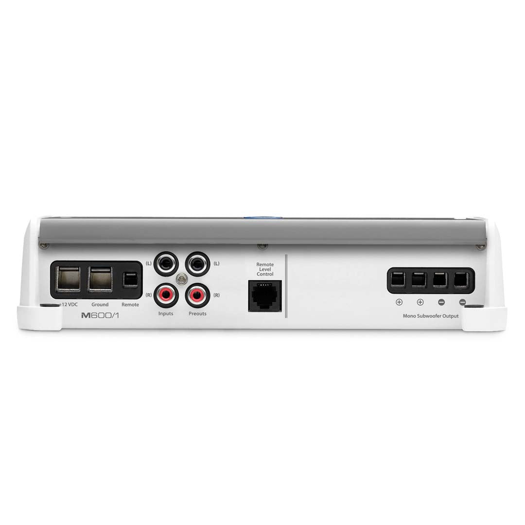 JL Audio M600/1 M Series Class D Marine 2 Channel Amplifier - High Power Boat Audio System for Marine & Car Stereo Upgrade