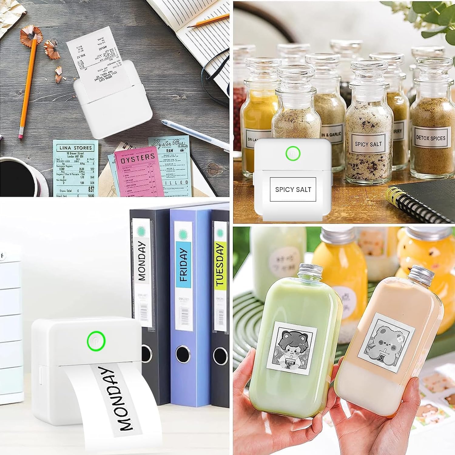 Portable Bluetooth Label Maker Machine with Tape - Smart Handheld Sticker Printer for Home & Office, Rechargeable Inkless Labeler with Multiple Templates & Fonts (Ideal for Organizing, Shipping & Inventory)