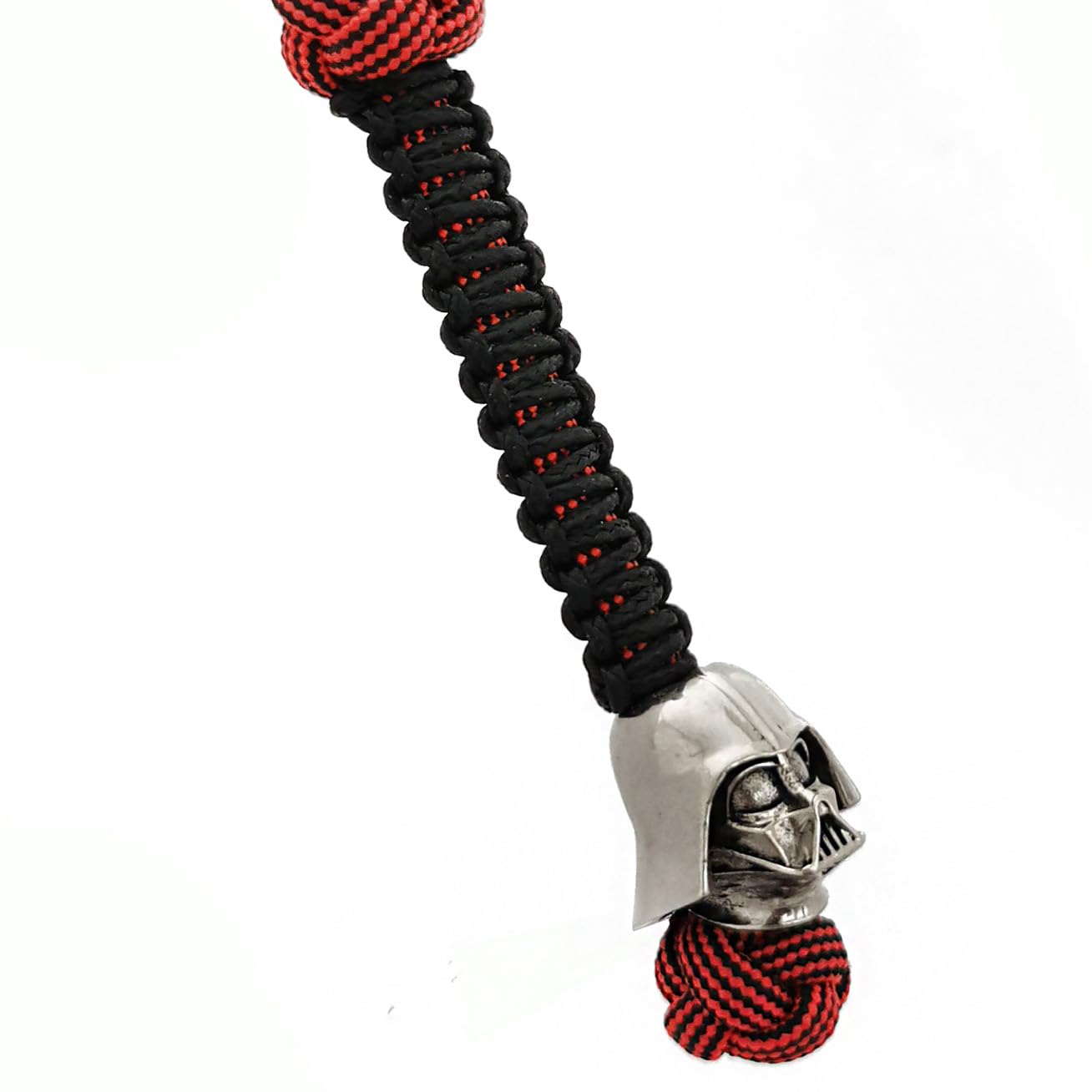Coob EDC Paracord Knife Lanyard with Solid Metal Bead Charm - Custom Tactical Lanyard for Outdoor Survival, Camping & Everyday Carry (Silver) | Perfect for Knives, Flashlights & Multi-tools