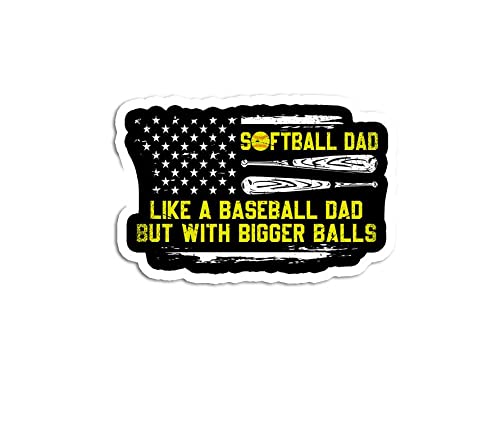 Softball Dad Sticker Pack of 3 - 3