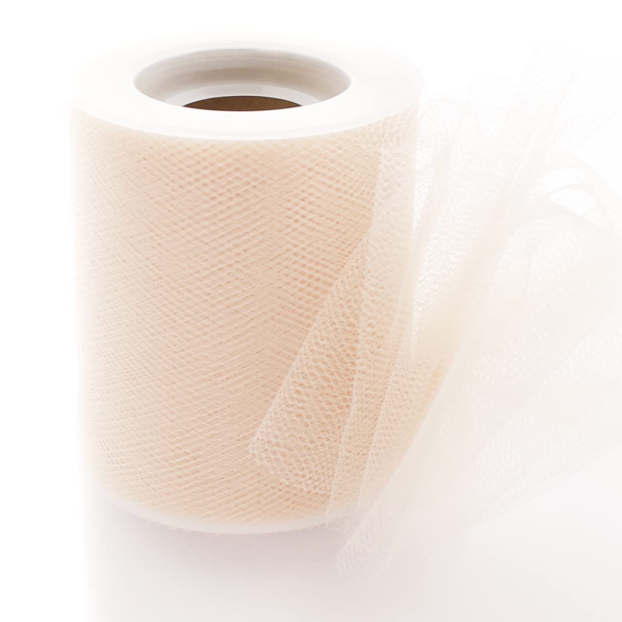 Premium 3-Inch Tulle Fabric Roll - Vanilla Cream (25 Yards) for DIY Crafts, Wedding Decorations, Party Supplies & Gift Wrapping | HairBow Center LLC