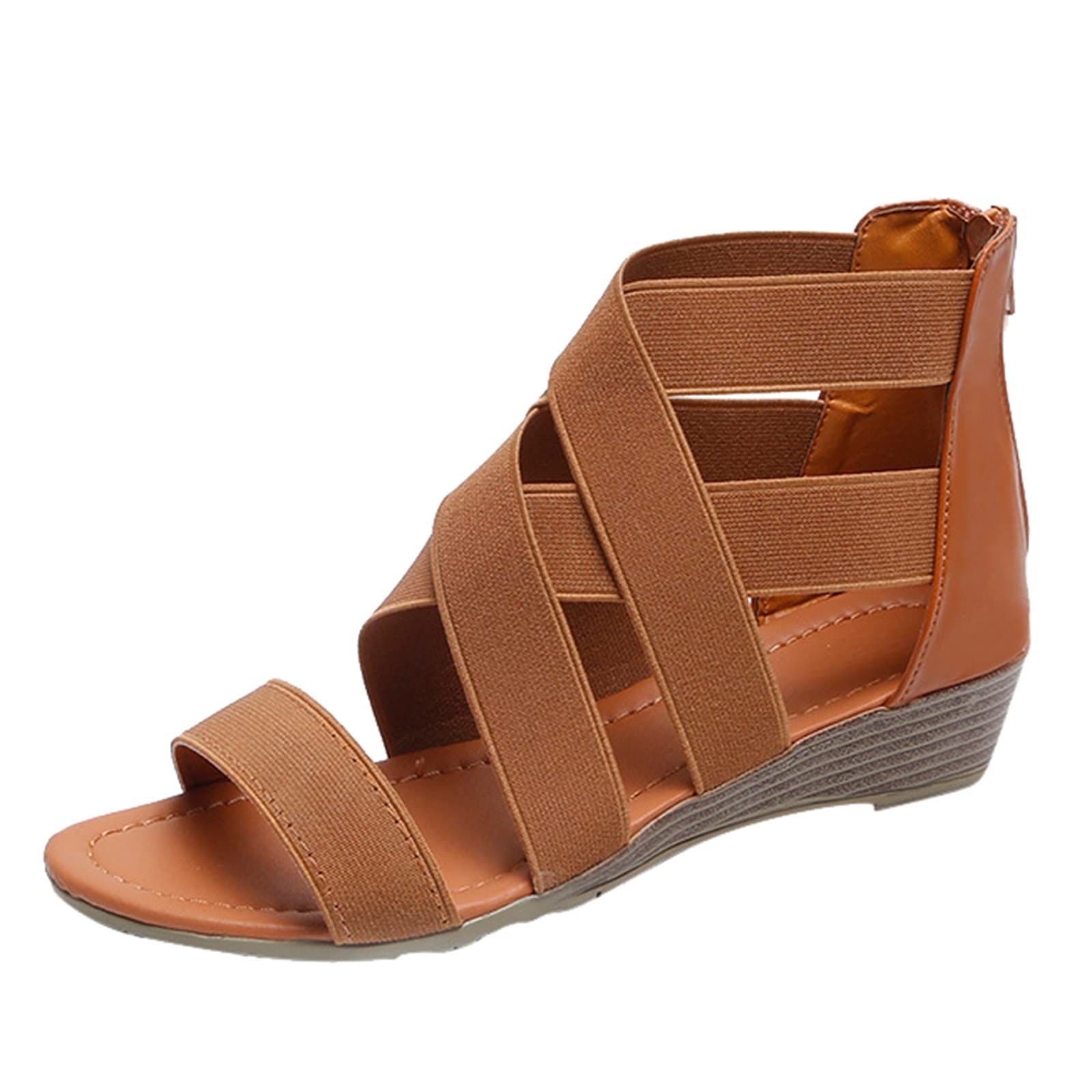 Elegant Closed Toe Wedge Sandals for Women - Low Heel Dressy Black Sandals | Perfect for Weddings, Office & Summer Outfits