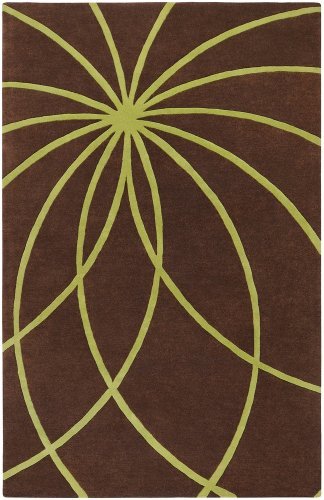 Surya Forum FM-7073 Contemporary Hand-Tufted 100% Wool Dark Chocolate 7'6