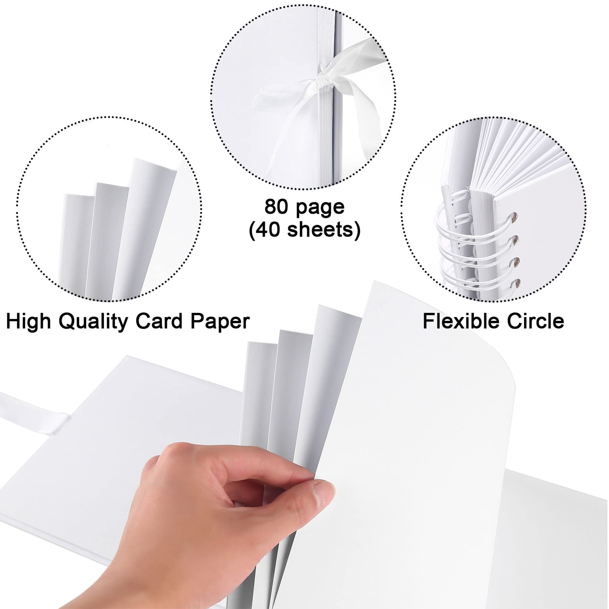 Vienrose DIY Scrapbook Photo Album Set - 11x8 Inches Hardcover Memory Book with 80 White Pages - Perfect for Wedding, Birthday, Christmas & Mother's Day Gift Ideas - Creative Scrapbooking for Special Occasions & Family Memories