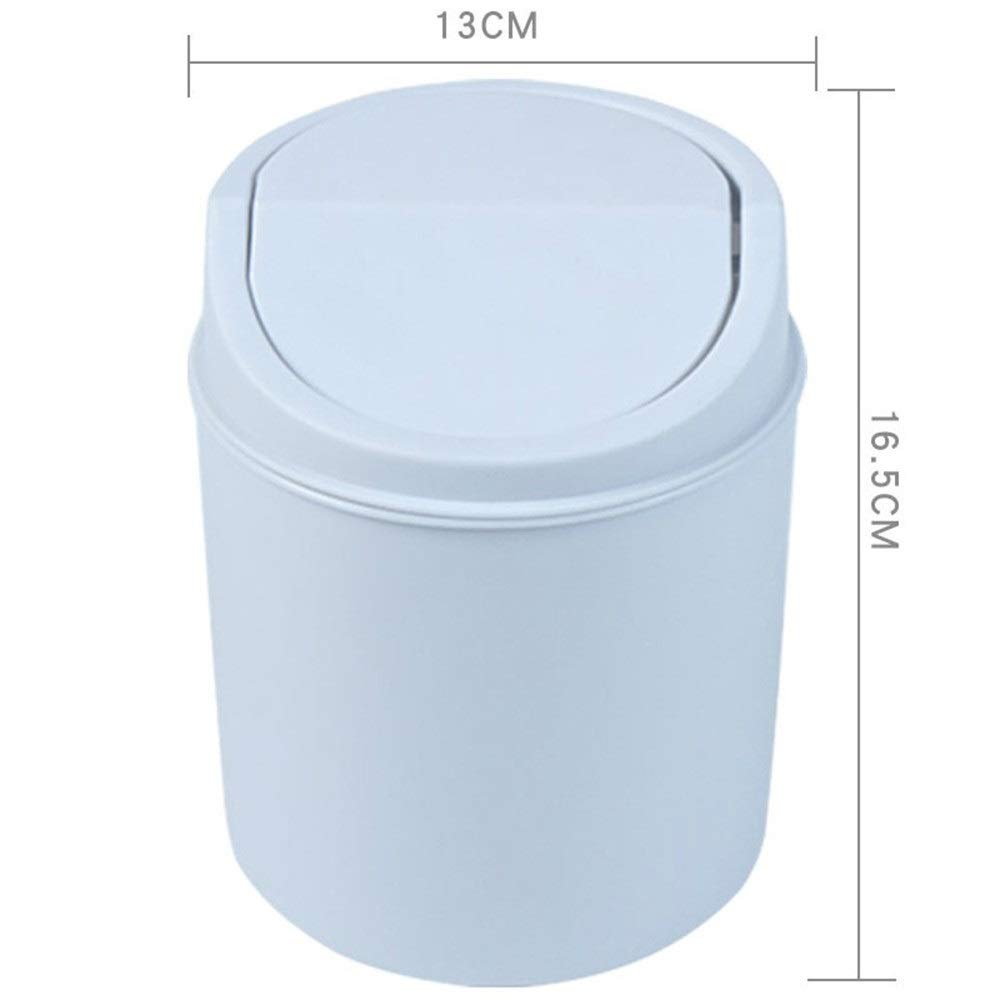 Creative Mini Small Waste Bin - Desktop Garbage Basket for Home, Office & Table - Plastic Trash Can with Lid - Perfect for Desks, Bedrooms & Bathrooms (Color: Black)