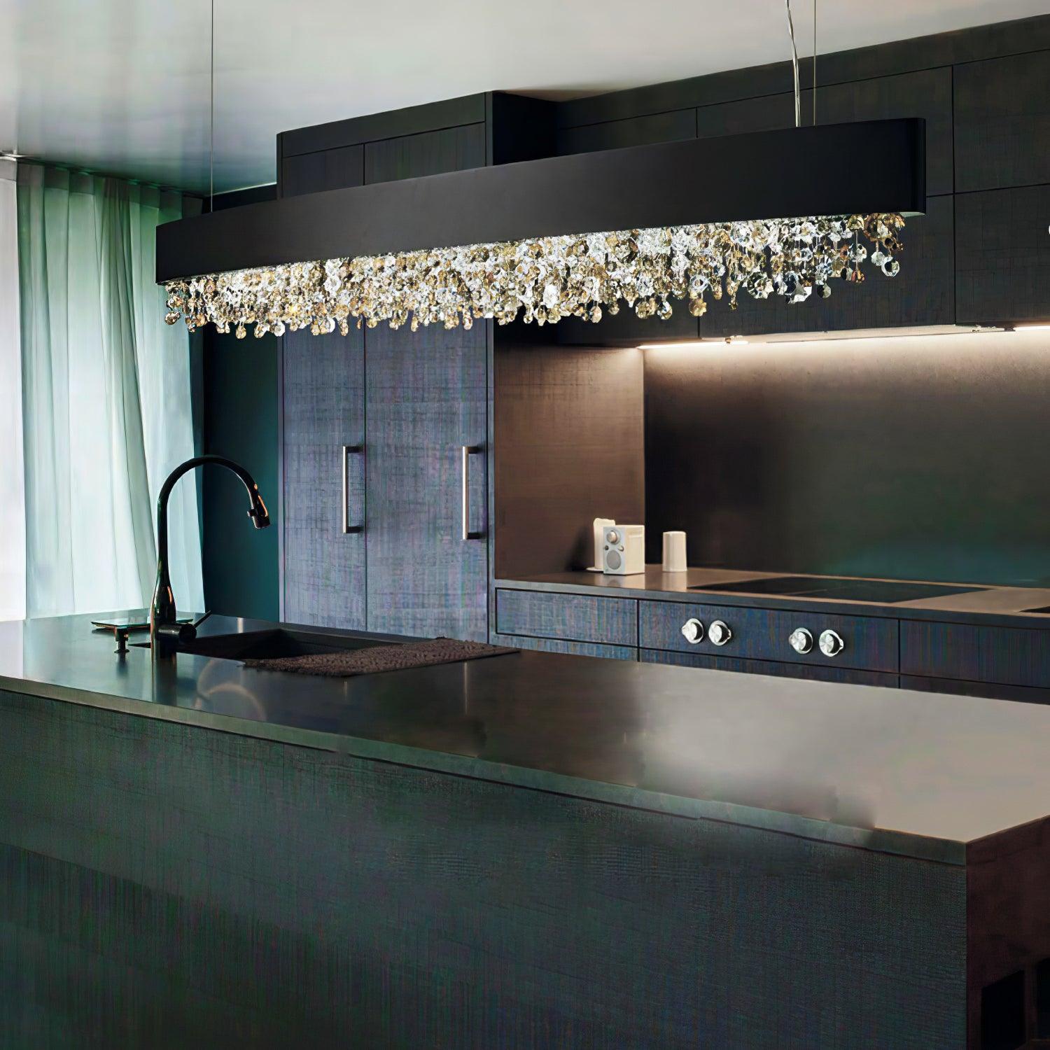 Modern Marilyn Crystal Pendant Light - Elegant Chandelier for Dining Room, Bedroom, Living Room & Kitchen Lighting Decor