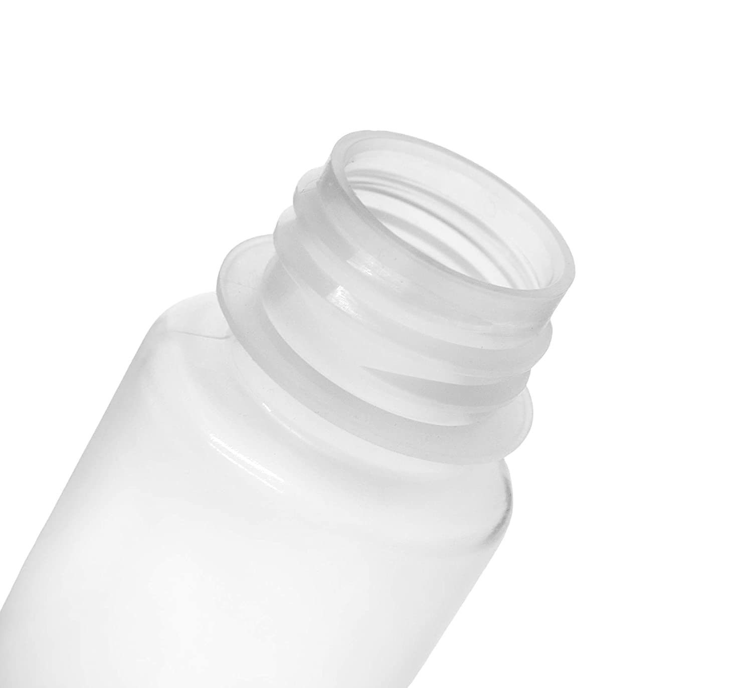 Leak Proof Travel Bottles for Toiletries - 3oz TSA Approved Clear Plastic Bottles with Secure Lined Polypropylene Lids (Pack of 6) - Perfect for Air Travel, Gym, Camping & Daily Essentials