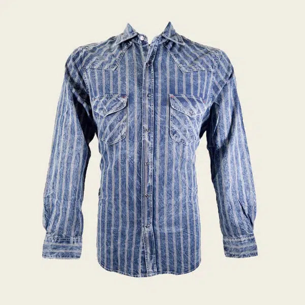 CMJ1214 Men's Cuadra Denim Casual Cotton Shirt - Stylish & Comfortable for Everyday Wear, Outings & Casual Events