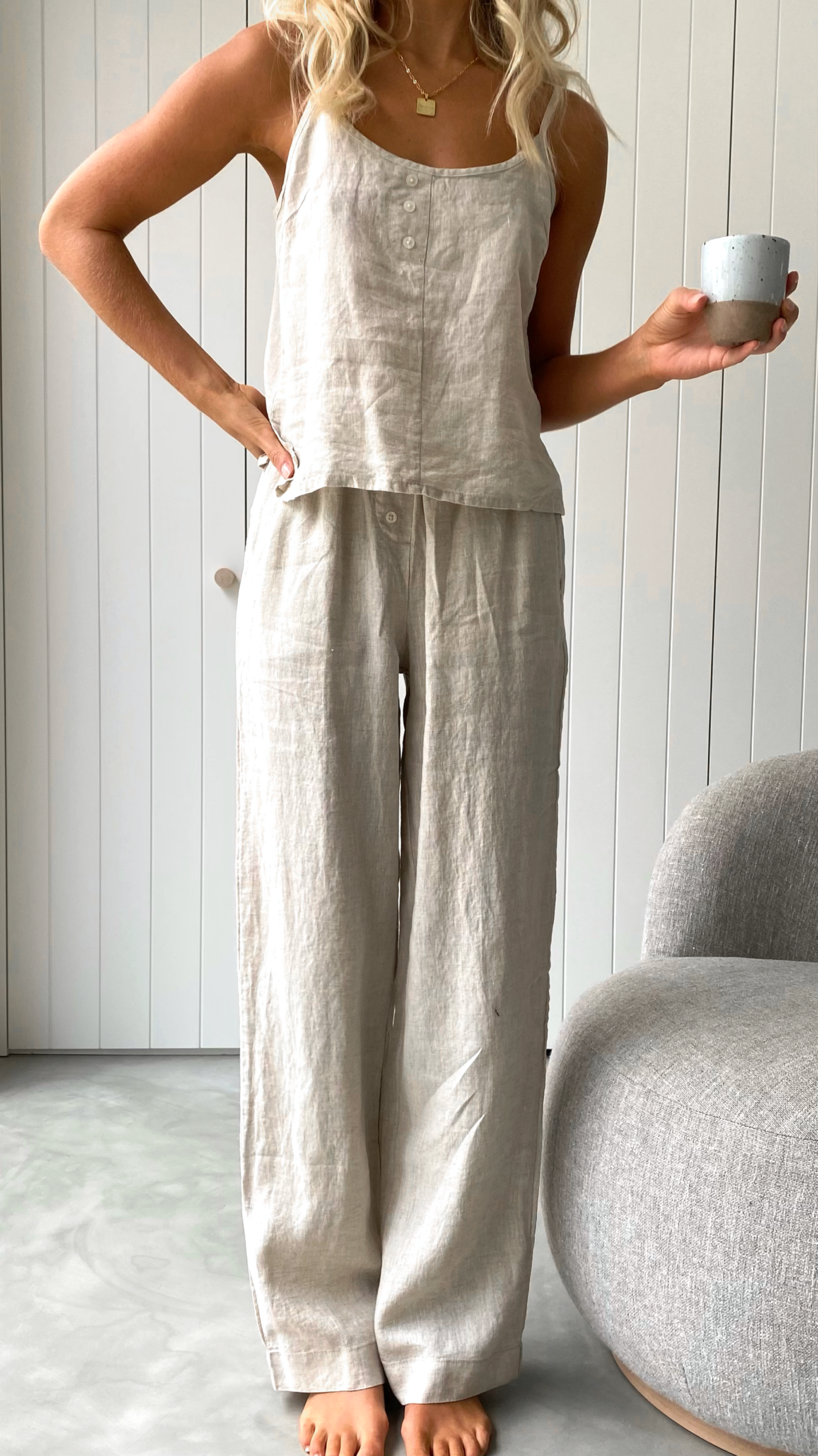 Soft & Breathable Linen Lounge Pants for Women - Natural Comfort for Home, Yoga & Relaxation | Eco-Friendly Casual Wear