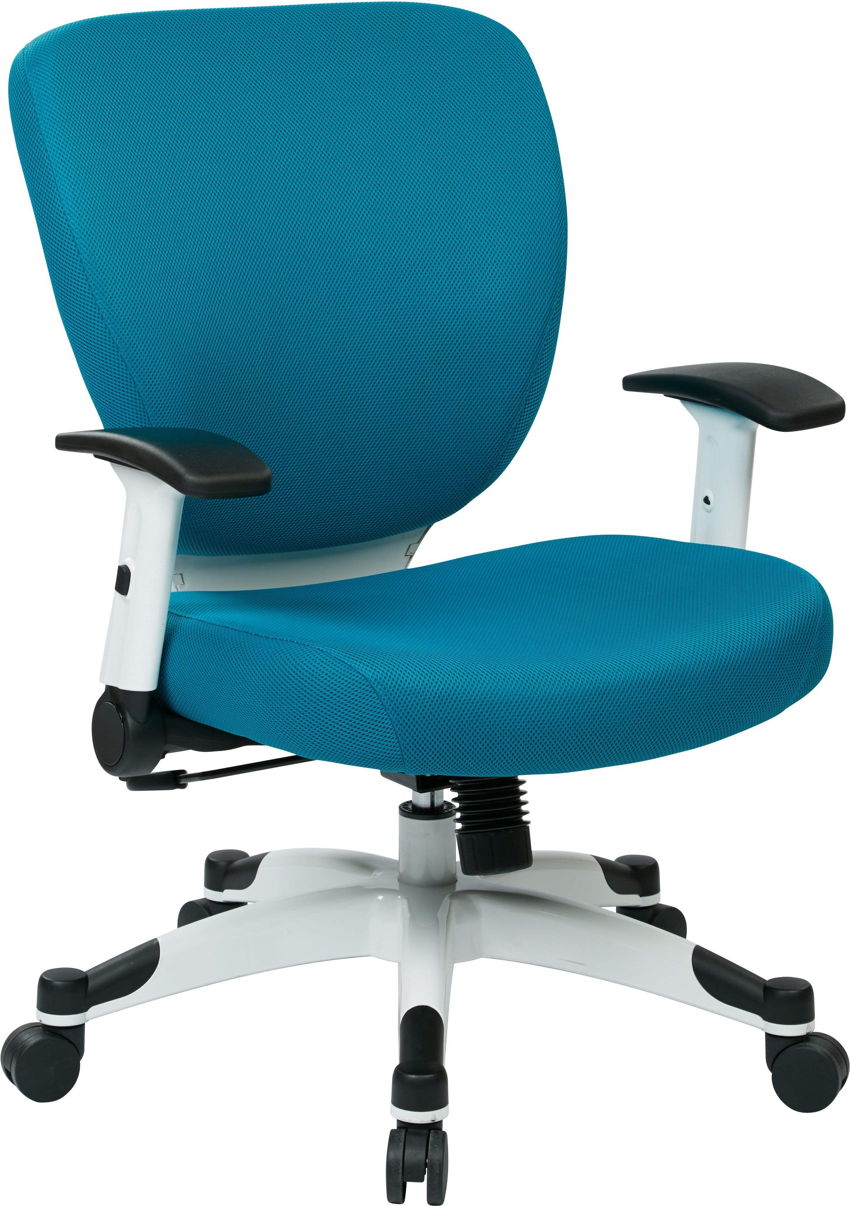 Office Star 5200W Fabric Mesh Office Chair with Fun Colors - Ergonomic Adjustable Swivel Task Chair for Home & Office Workspace
