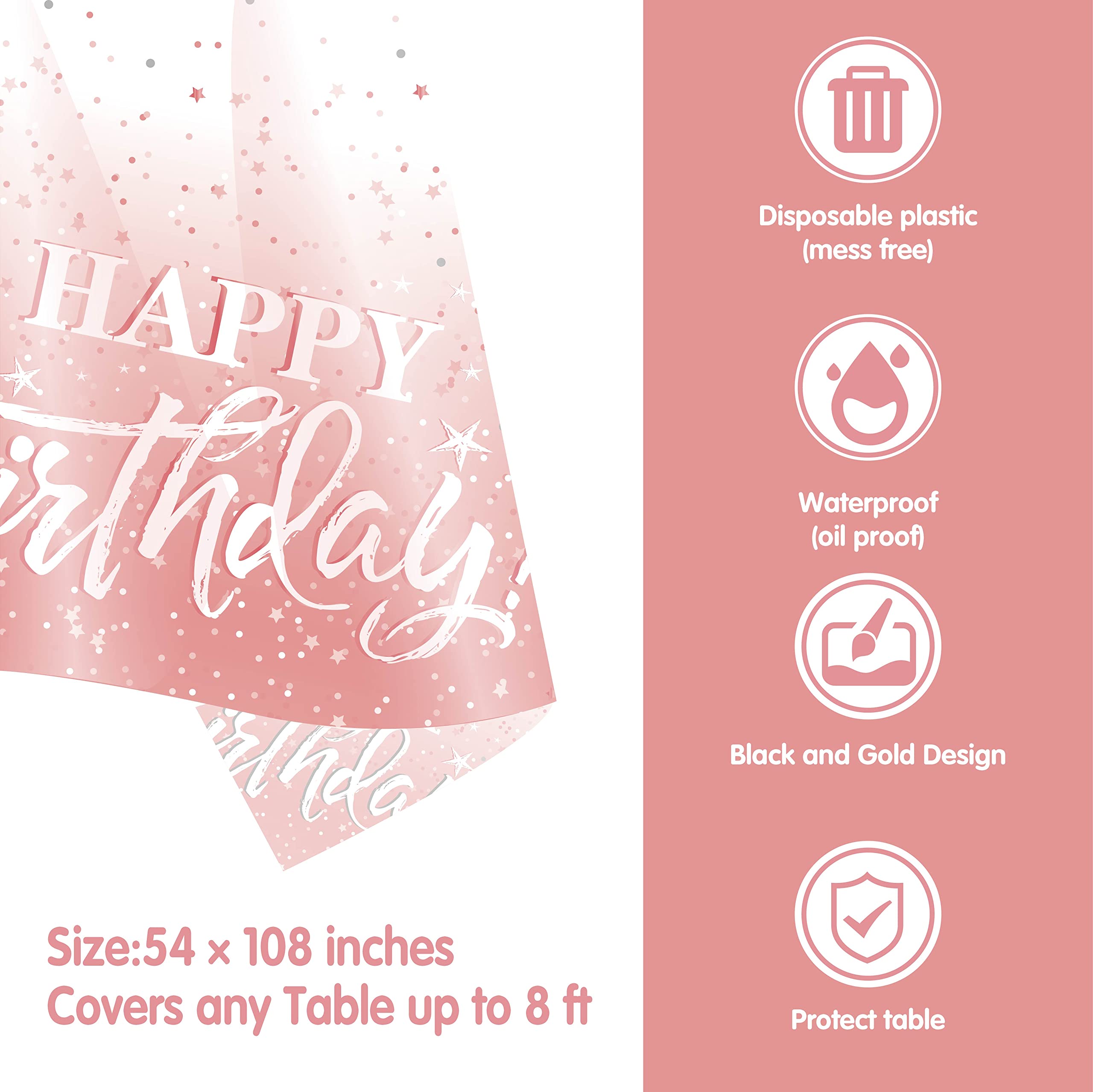 13th Birthday Party Decorations for Girls - Rose Gold Happy Birthday Banner, Balloons & Plates Set (13 Count) | Perfect for Teen Birthday Parties, Sweet 16 Decor & Special Celebrations
