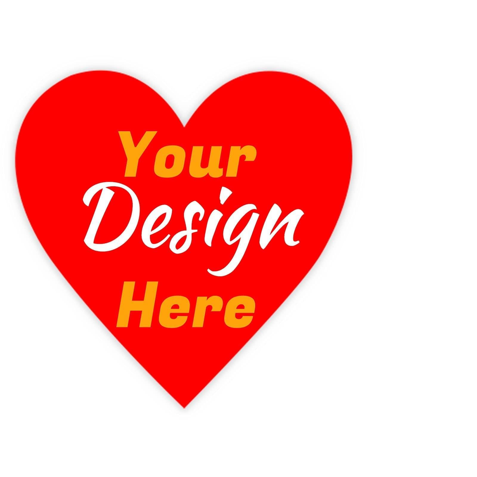 Custom Vinyl Stickers for Business Logo, Personalized Name Decals, Photo Labels - Perfect for Weddings, Birthdays, Branding & DIY Projects (Heart Shape, 2.5