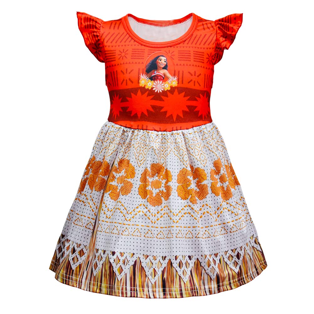 Moana Princess Dress for Girls - Disney Costume for Kids Halloween, Birthday Party & Cosplay