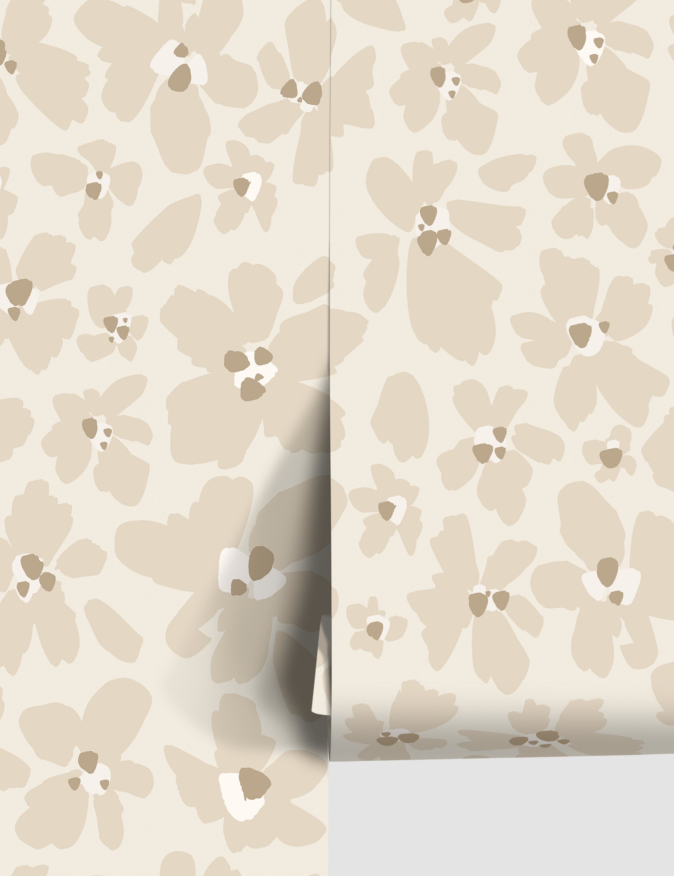 Andy's Flowers Wallpaper by Yuki Osada - Floral Wall Decor for Living Room, Bedroom & Office - Peel and Stick Removable Wallpaper