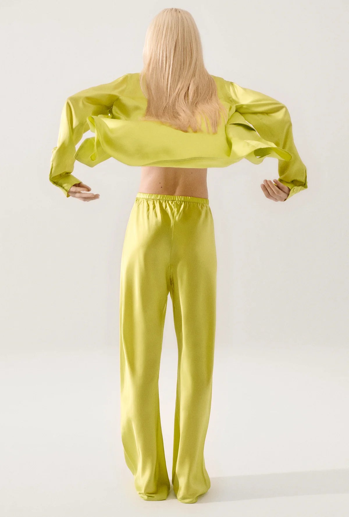Stylish Women's Bias Cut Pants in Absinthe Green - Perfect for Office Wear & Casual Outfits